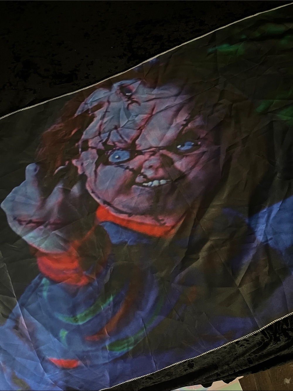 Chucky middle Finger tapestry